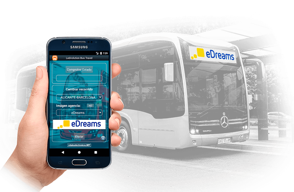 App Android control pantallas LED para Autobuses
