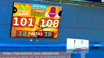 marcadores led para baloncesto
