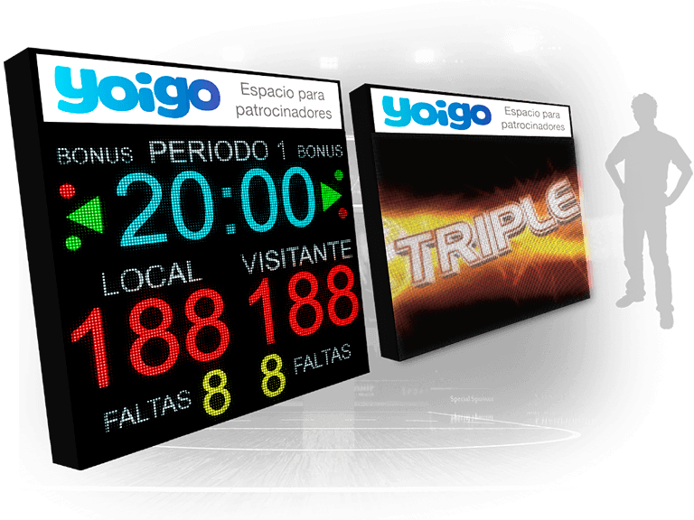 marcadores electronicos de baloncesto