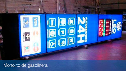monolitos gasolineras