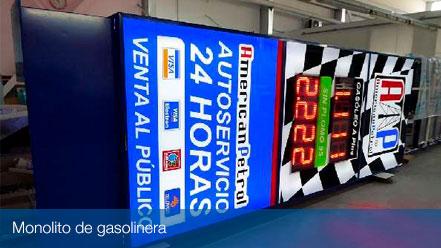 monolitos gasolineras