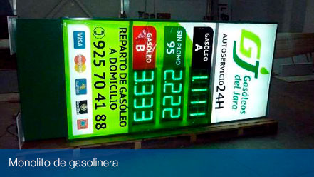 monolitos gasolineras