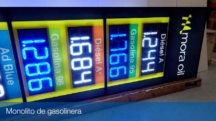 monolitos gasolineras