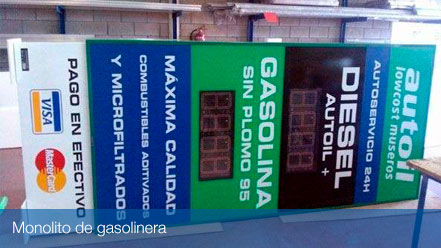 monolitos gasolineras