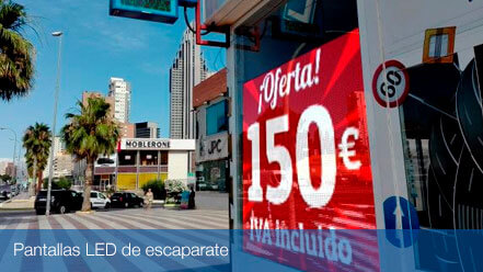 Pantallas de Escaparate LED