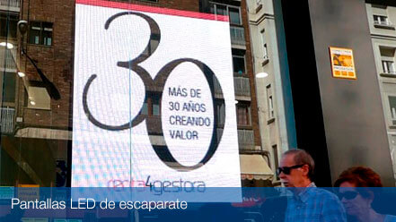Instalacion de Pantallas LED para Escaparate