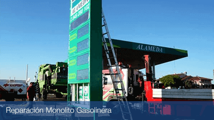 Reparación Monolito Gasolinera