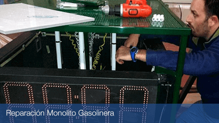 Reparación Monolito Gasolinera