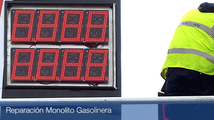 Reparación Monolito Gasolinera