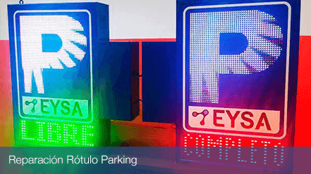 Reparación Rótulo de Parking