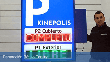 Reparación Rótulo de Parking