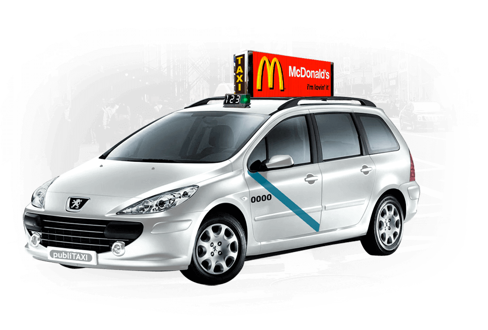 Pantallas LED para Taxis, Autobuses y Gruas